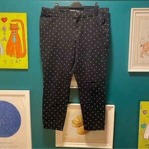 Old Navy Pixie Mid-Rise Black & White Polka Dot Pants - Size 16